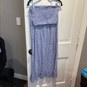 Purple Polka Dot Maxi Dress